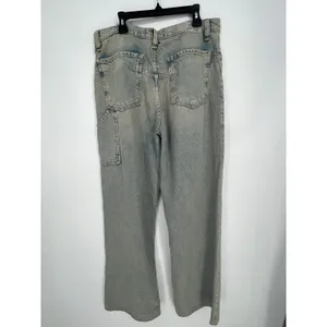 We The Free Free People Wide Leg Carpenter Jean Women 30 Light Wash High Rise thumbnail 2