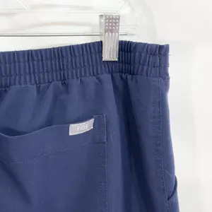 FIGS Large Scrub Pants Navy Blue Elastic Waist Cargo Pocket Medical Uniform 1426 thumbnail 10