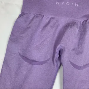 Nvgtn women's medium light purple seamless leggings athletic gym workout thumbnail 10