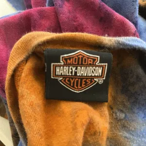 Harley Davidson Top Tie Dye Logo Biker Motorcycle Smoky Mtns Womens L thumbnail 6