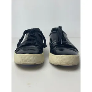Vince Bale Black Leather Lace Up Platform Low Top Fashion Sneakers Size‎ 6.5 thumbnail 6