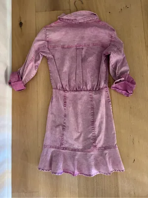 Fate Purple Washed Denim Dress thumbnail 4