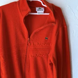 Lacoste Jacket Womens S Full Zip Made in France F4728 Retro Embroidered France‎ thumbnail 2
