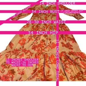 Sam Edelman Red & Tan Floral Print Chiffon Maxi Dress Nwt (6) thumbnail 13