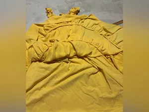 Alex Marie Bentley pebble crepe scoop neck Sleeveless Yellow Tiered Dress medium thumbnail 11