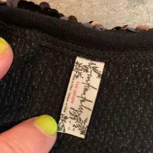 intimately free people S Small Little Black sequin Dress thumbnail 3