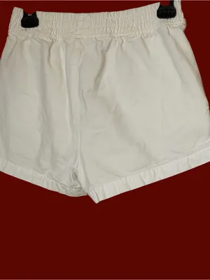 aerie White Elastic-Waist Bermuda Shorts with Zip Pockets thumbnail 5