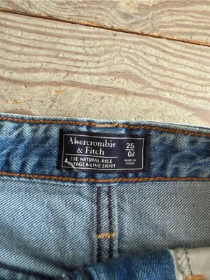 Abercrombie & Fitch Zoe Natural Rise Vintage A-Line Denim Skirt Size 25/0 thumbnail 2