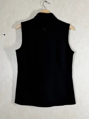 ibex Women’s Merino Wool Full Zip Vest Sleeveless in Black M thumbnail 6