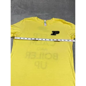 Purdue Keep Calm and Boiler Up T-Shirt Womens Medium Yellow Graphic Pullover thumbnail 4