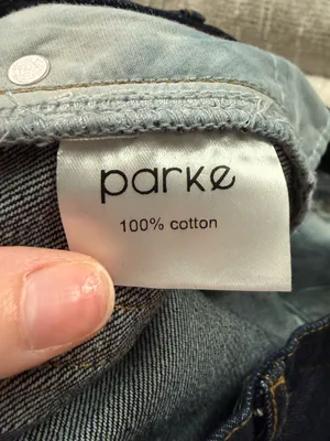 Parke 90's Straight Jeans in Dark Wash Women’s Size 28 100% Organic Cotton thumbnail 10