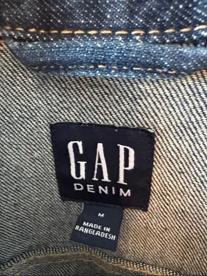 GAP Blue Denim Jean Jacket with Button Front thumbnail 4