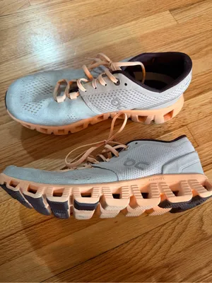 On Running Women's Cloud X Silver & Almond Athletic Sneakers- 7.5 thumbnail 6
