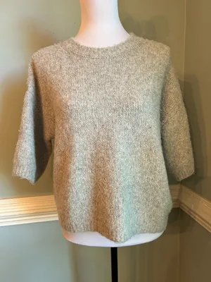 Target Light Heather Gray Short-Sleeve Crewneck Sweater thumbnail 1