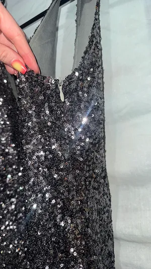 Alythea Dark Gray Sequin Cocktail Dress thumbnail 5