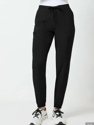 Scrubstar black cargo drawstring scrub pant‎ large thumbnail 2
