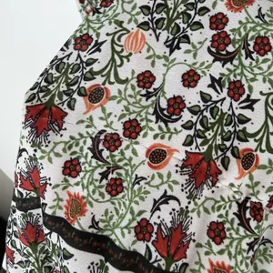 Max Studio Floral Bell Sleeve Pleated Peasant Blouse Large Multicolor Boho Comfy thumbnail 4