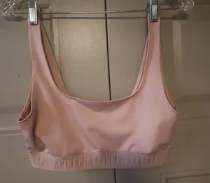 PINK Victoria's Secret Ultimate sports bra pink on bottom band in pink size large. thumbnail 1