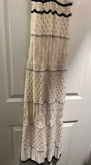 Nicole Miller Black and White Crochet Dress thumbnail 2