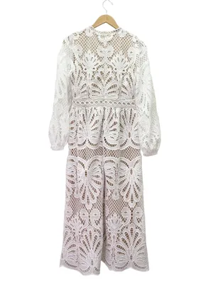 NWT Baltic Born Eldora Lace Midi Dress M Off White Long Sleeve Bridal Wedding thumbnail 3