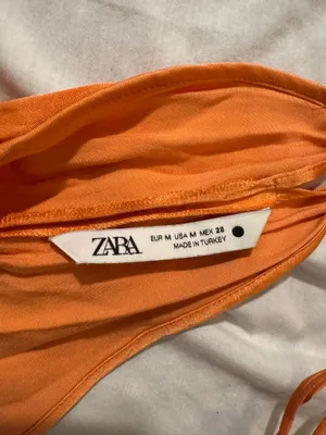 ZARA Maxi Orange Dress Slip thumbnail 4