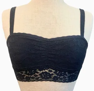 Gilly Hicks Lace Unlined Bralette Dark Navy Black thumbnail 1