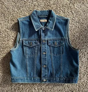 Vintage Denim Vest Blue Size M thumbnail 1