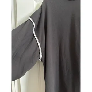 American Eagle Grey Hoodie Whipstitch Crochet Contrast Trim Oversized XL thumbnail 7