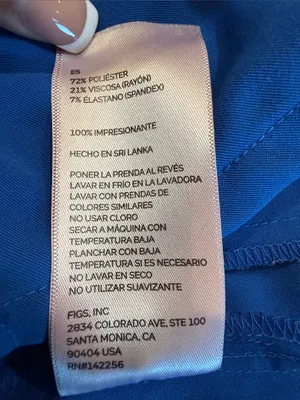Figs Women's V-Neck Royal Blue Scrub Top Pockets Size XS thumbnail 7