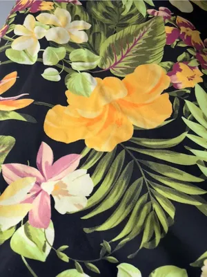 Hurley Tropical Floral Scoop One-Piece - Black & Yellow thumbnail 11