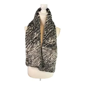 Michael Kors Faux Fur Scarf Animal Print‎ Balck thumbnail 2