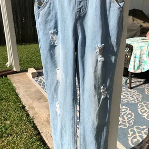 Vintage Denim Overalls Dungarees Distressed thumbnail 5