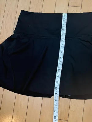 ATHLETA Ace Tennis Skort Skirt 13.5" Long Black Size Medium thumbnail 6