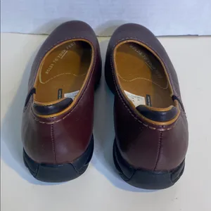 Aura Z7 Leather Shoes Burgundy flat shoes women's Size 7 thumbnail 3