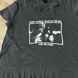 John Galt‎ grunge black cropped tee thumbnail 1