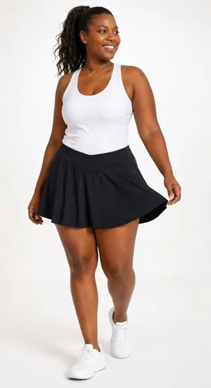 NWT DLOODA Black Crossover Athletic Skort XL thumbnail 1