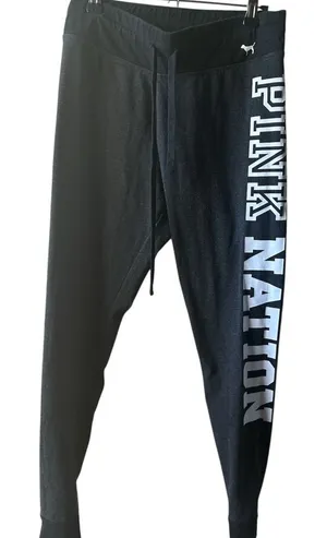 PINK Victoria's Secret Charcoal Leggings with Logo thumbnail 1