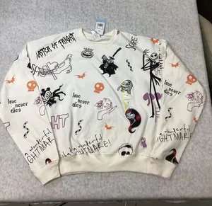 Disney Nightmare Before Christmas Sweatshirt Jack Skellington White Small‎ NWT thumbnail 1