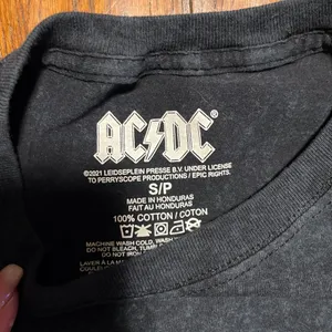 ACDC Womens T-shirt Band Tee Logo Short Sleeve Retro Stretchy sz S thumbnail 2