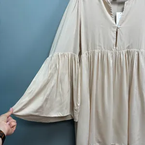 Revolve Indah Minta Solid Seamless Babydoll Mini Dress in Doe Natural S/M thumbnail 8