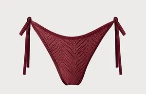 BERLOOK Burgundy Crochet Halter Triangle SET 55 Red thumbnail 8