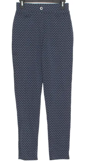 Betabrand Dress Pants Howlstooth Pull On Y2K Business Casual Stretchy Blue Small thumbnail 1