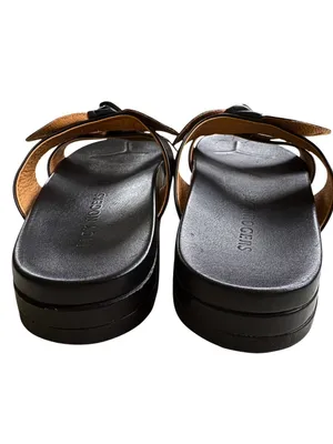 EUC Jack Rogers Leather Monica Double Knot Slide Sandals Black Size 9 thumbnail 6