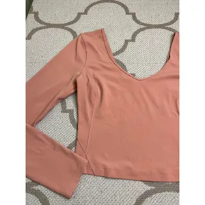 lululemon Align V-Neck Long Sleeve Shirt Pink Savannah Size 10 Nulu Athleisure thumbnail 9