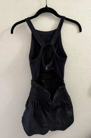 Free people movement Womens XS Righteous Runsie Romper Black Athletic thumbnail 1