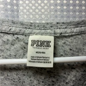 PINK Victoria's Secret Heather Gray V-Neck Tee medium thumbnail 3