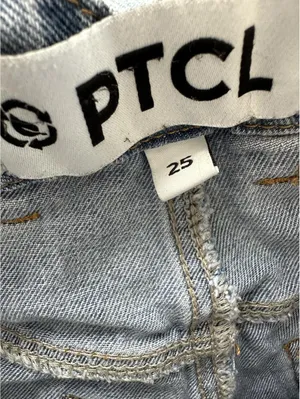 PTCL Utility High Waist Wide Leg Jeans Light Wash Indigo Size 25 thumbnail 10
