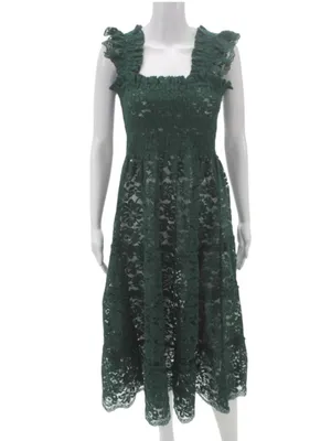 Hill House Collector's Ellie Nap Dress Botanical Garden Lace Green 2023 Size S thumbnail 10