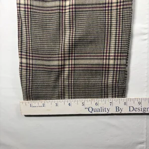 Abercrombie & Fitch Simone High Rise Ankle Flare Plaid Pants Tan Burgundy Size S thumbnail 9