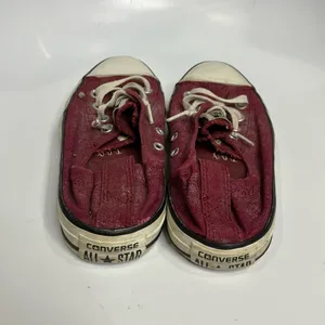 Converse sneakers with elastic back maroon‎ with silver size 6 thumbnail 4